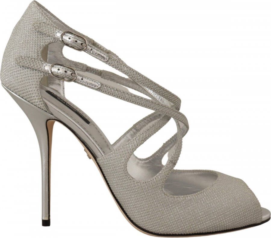 Dolce & Gabbana Silver Shimmers Sandals Pumps Shoes