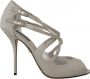 Dolce & Gabbana Zilveren Glanzende Sandalen Pumps Gray Dames - Thumbnail 1