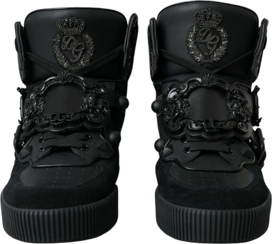 Dolce & Gabbana Zwarte High Top Logo Sneakers Black Heren