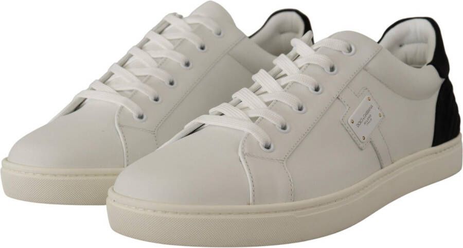 Dolce & Gabbana Ambachtelijke Leren Sneakers White Heren