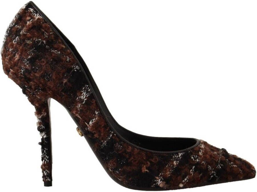 Dolce & Gabbana Veelkleurige Tweed Puntige Stiletto Pumps Schoenen