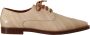 Dolce & Gabbana Zakelijke Schoenen Upgrade Echte Paling Leren Platte Schoenen Beige - Thumbnail 3