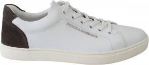 Dolce & Gabbana White Leather Low Top Casual Mens Sneakers Shoes
