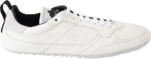Dolce & Gabbana White Leather Mens Drivers Sneakers Shoes