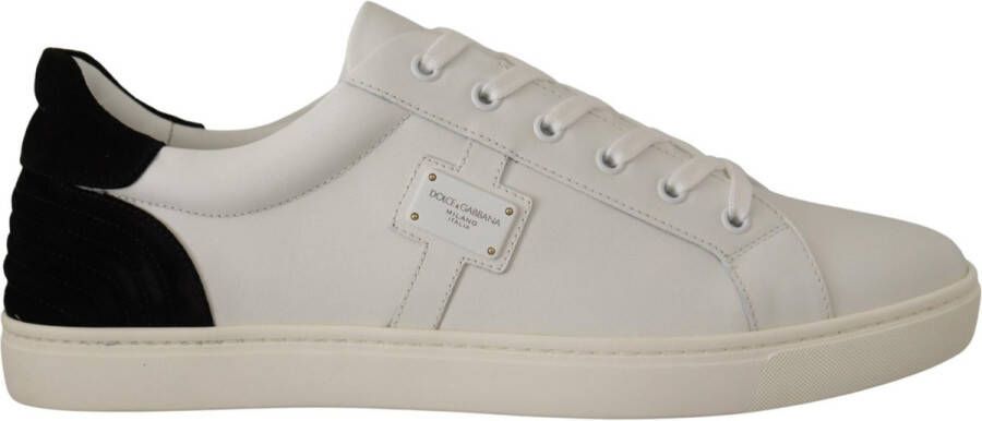 Dolce & Gabbana Ambachtelijke Leren Sneakers White