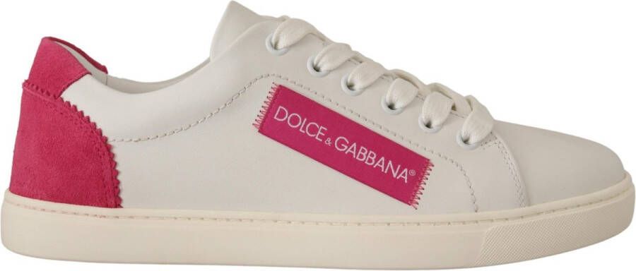 Dolce & Gabbana Prachtige Leren Lage Sneakers Met Klassieke Vetersluiting - Foto 3