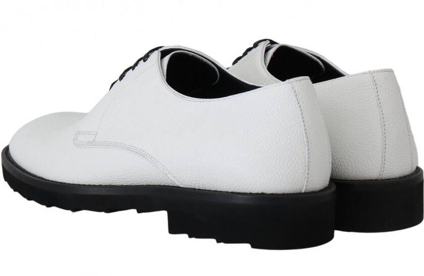 Dolce & Gabbana Witte Leren Derby Jurk Schoenen White Heren