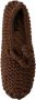 Dolce & Gabbana Brown Slip On Ballerina Flats Wool Knit Shoes Bruin Dames - Thumbnail 3