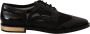 Dolce & Gabbana Zwarte Leren Sheer Wingtip Schoenen Black Dames - Thumbnail 1