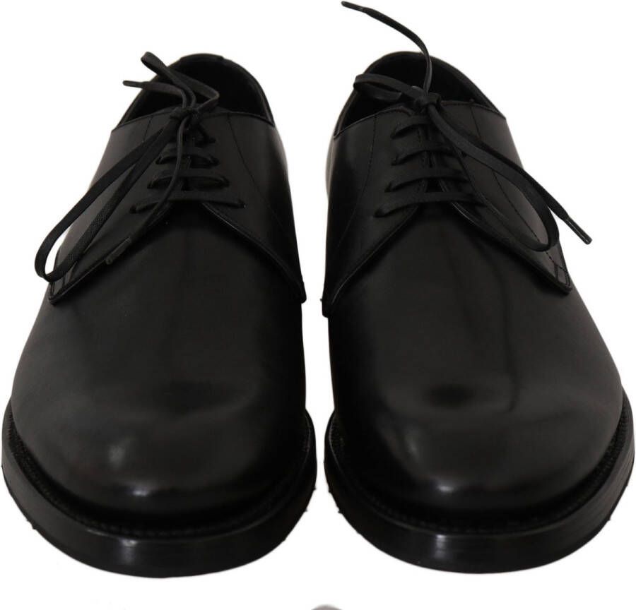 Dolce & Gabbana Verhoog je formele outfit met leren Derby schoenen Black Dames