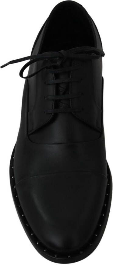 Dolce & Gabbana Zwarte Leren Derby Formele Schoenen Black Heren