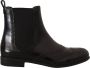 Dolce & Gabbana Zwart lederen enkelhoge platte laarzen schoenen - Thumbnail 1