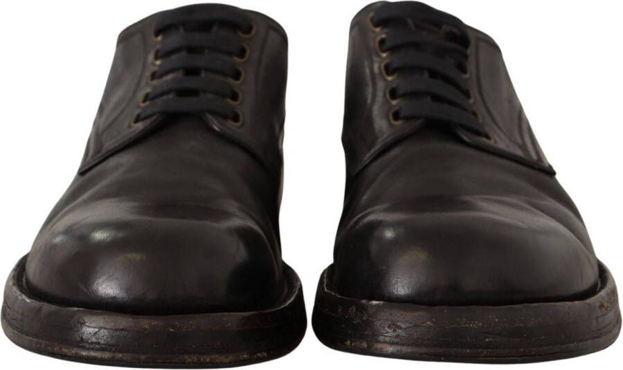 Dolce & Gabbana Zwarte leren formele veterschoenen Black Heren