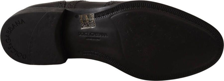 Dolce & Gabbana Zwarte Leren Oxford Wingtip Formele Schoenen Black Heren