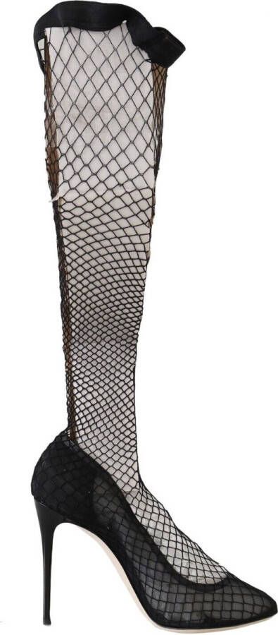 Dolce & Gabbana Netted Sock Pumps Stijlvol en Comfortabel Black Dames