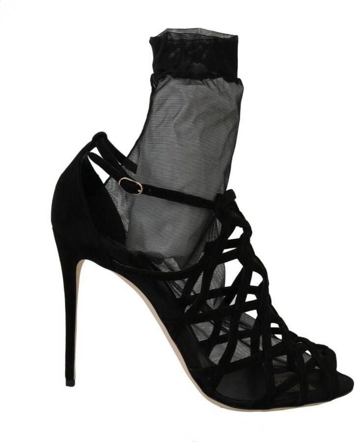 Dolce & Gabbana Verhoog je stijl met prachtige hoge hak sandalen Black Dames