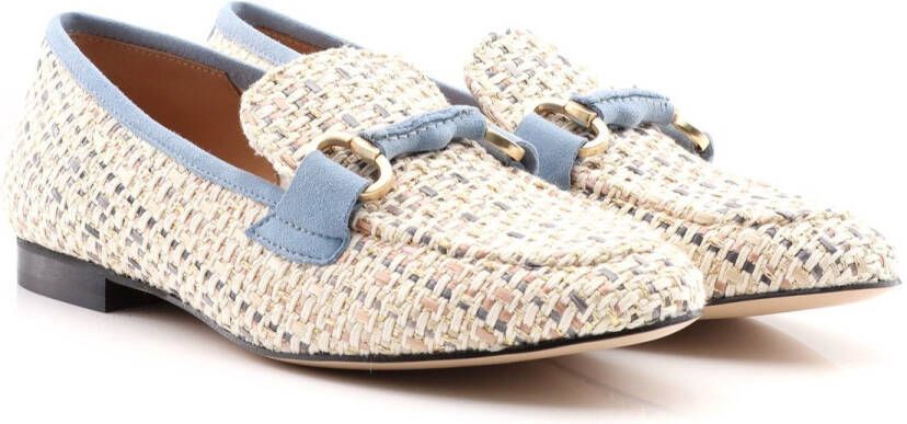 Donna Carolina DAMES INSTAPSCHOENEN BLAUW 55135024-004 CAPRI COVER CLIP PAUL MULTI CAMOSCIO CIELO