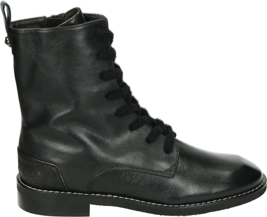 Donna Carolina 565.34.384 CAROL MASTER Hoge sneakers Veterboots Dames veterschoenen Dames sneakersHalf-hoge schoenen Zwart