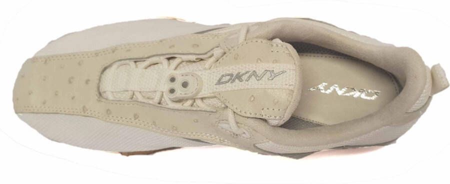 Donna Karen Speed Lace Veterschoen Embossed Leather 53181341 161 Newspaper White - Foto 6