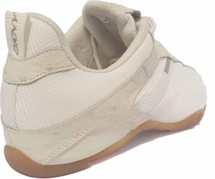 Donna Karen Speed Lace Veterschoen Embossed Leather 53181341 161 Newspaper White - Foto 2