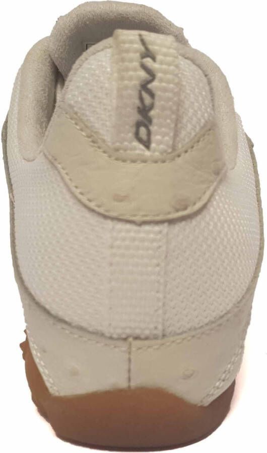 Donna Karen Speed Lace Veterschoen Embossed Leather 53181341 161 Newspaper White - Foto 5