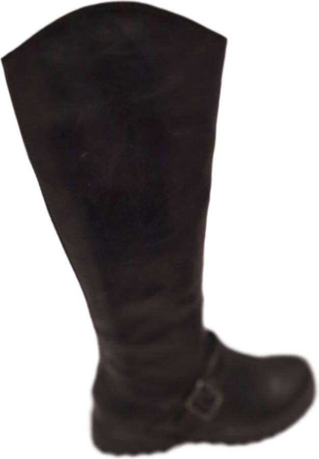 Donna Karen -LAARS-JOCKEY-LEER-BLACK