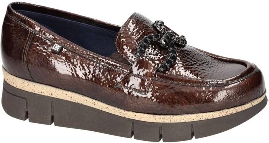 Dorking -Dames bruin donker ballerina's & mocassins