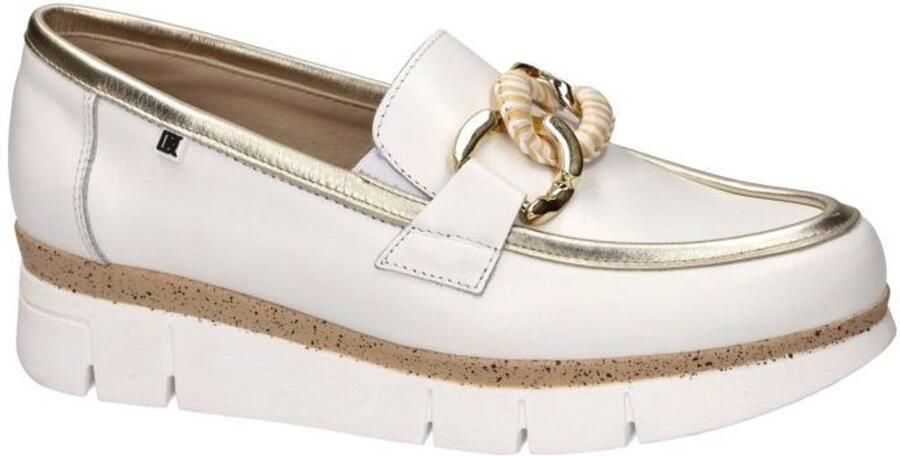 Dorking -Dames off-white ecru parel ballerina's & mocassins