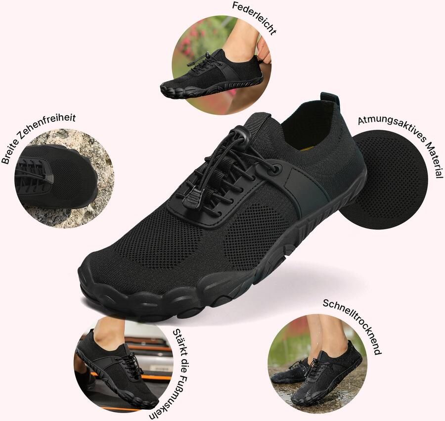 DOTALES AirStep barefoot schoenen Zwart