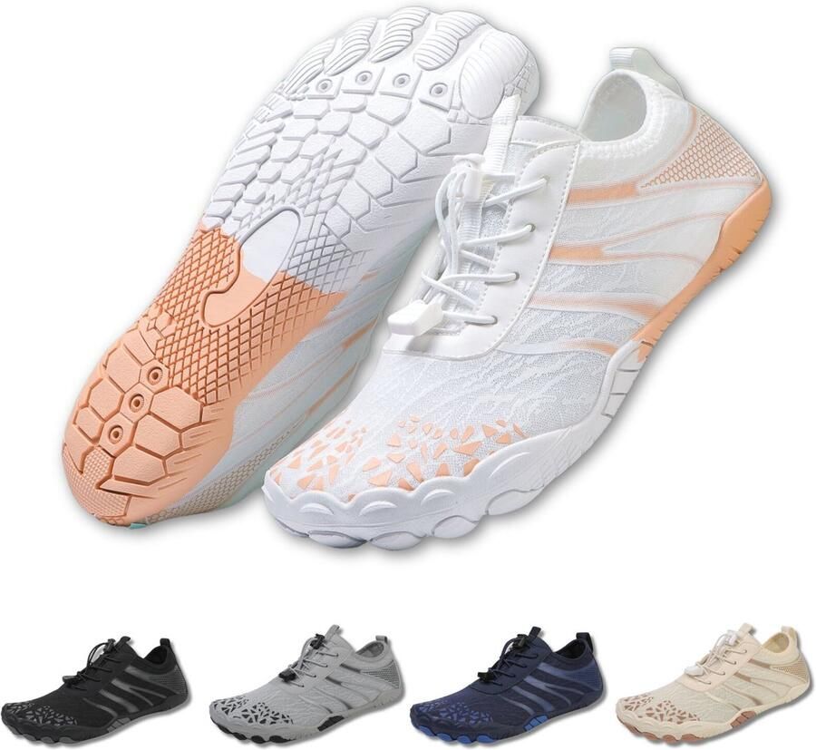 DOTALES FlowStep Barefoot Schoenen voor Dames&Heren Weiß Rosa - Foto 2