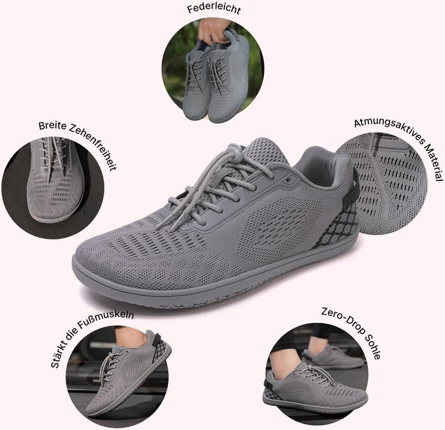 DOTALES LiteStep barefoot schoenen Grijs