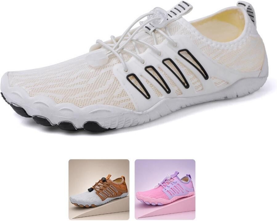 DOTALES SlipStep barefoot schoenen Weiss-Schwarz