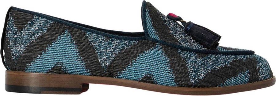 DOTZ Schoenen Blauw Katoen Iguana loafers blauw