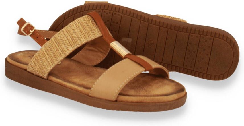 DOUBLE HEART Dames Sandaal Beige