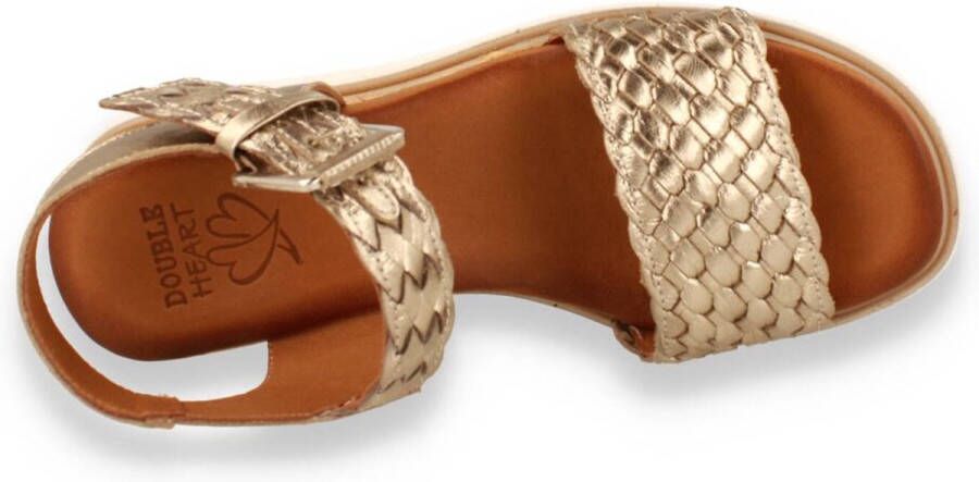 DOUBLE HEART Dames Sandaal Brons - Foto 1