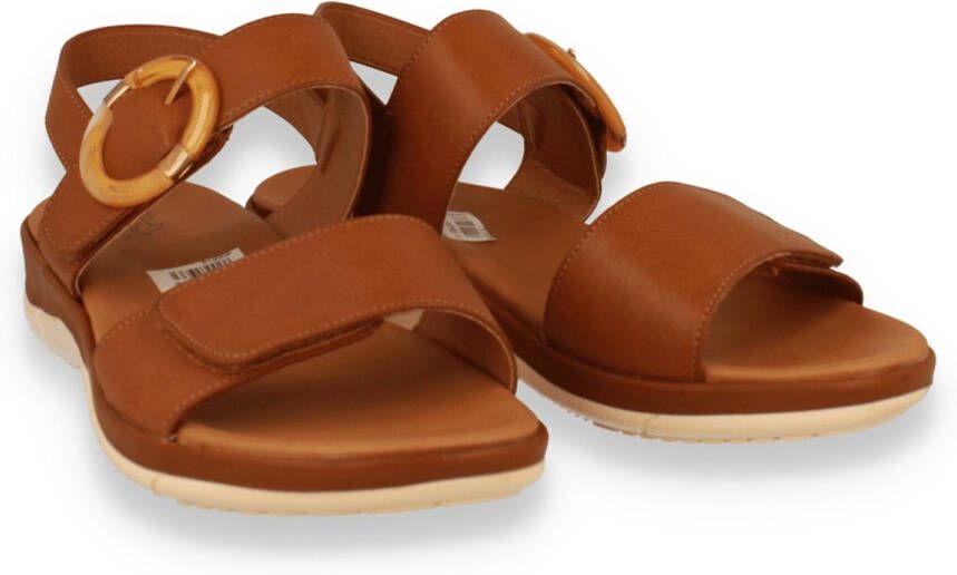 DOUBLE HEART Dames Sandaal Cognac COGNA