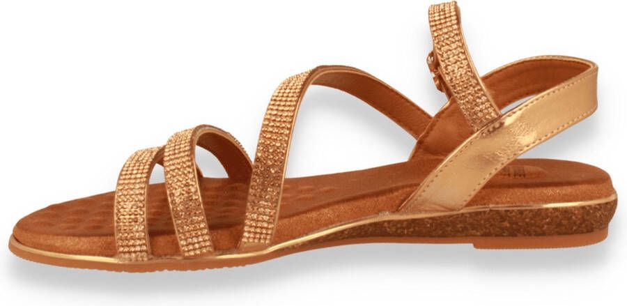 DOUBLE HEART Dames Sandaal Rosegold