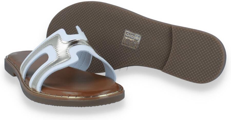 DOUBLE HEART Dames Slipper Wit