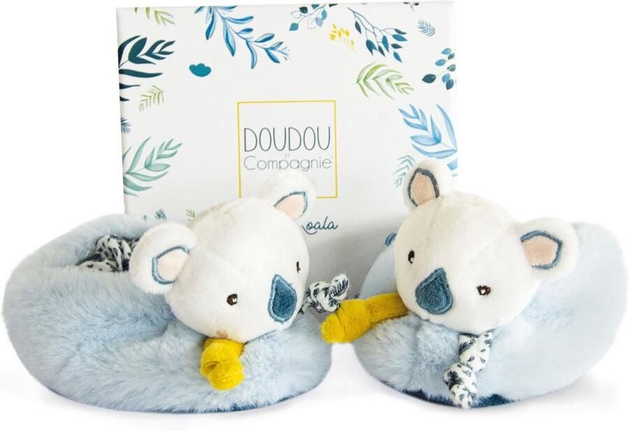 Doudou et Compagnie Pluche Babyslofjes Koala Wit