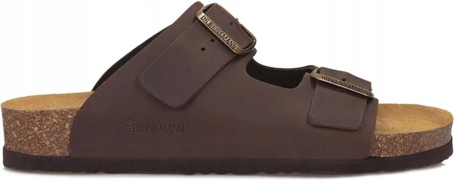 Dr. Brinkmann 600047-02 Bruine Leren Heren Slippers