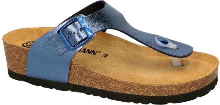 Dr Brinkmann -Dames blauw slippers & muiltjes