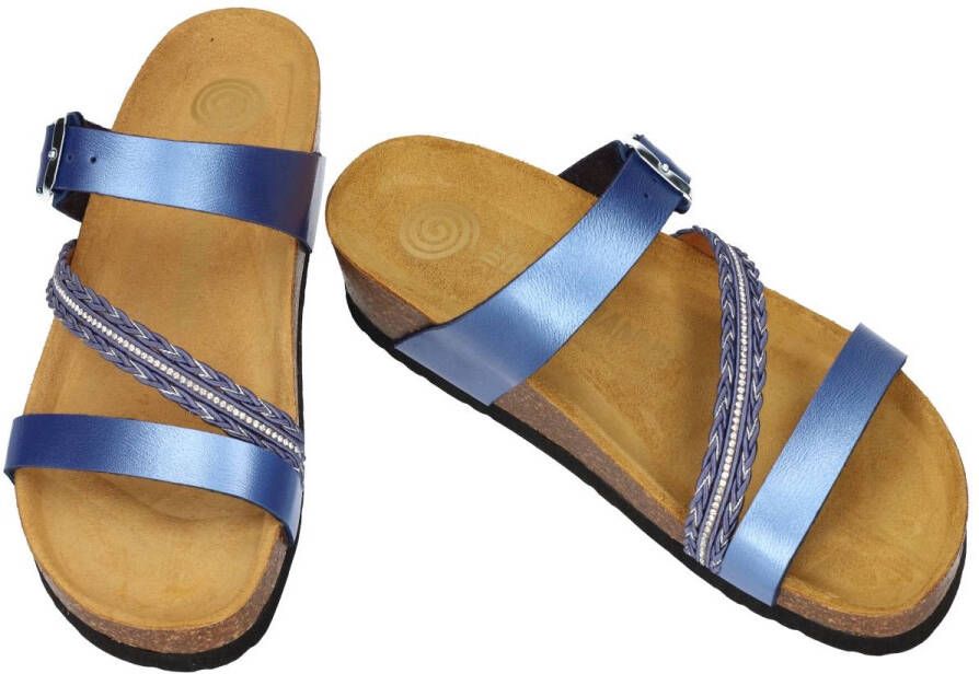 Dr Brinkmann -Dames blauw slippers & muiltjes