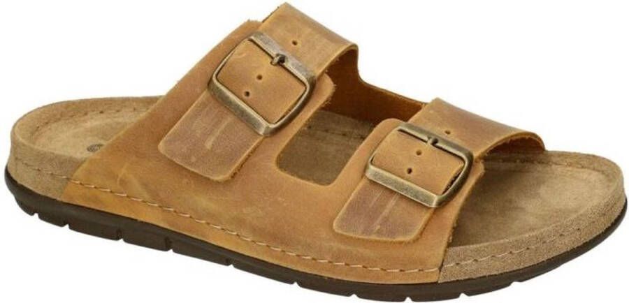 Dr Brinkmann -Heren camel pantoffels & slippers