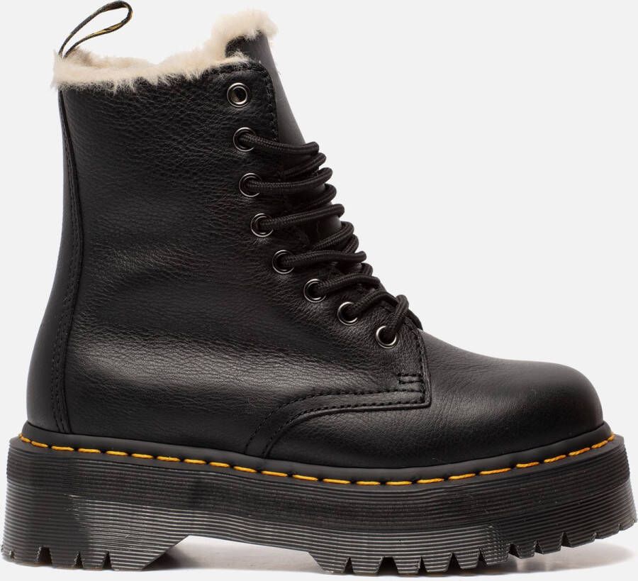Dr. Martens 1490 BLACK VIRGINIA Hoge sneakersVeterlaarzenHoge sneakersVeterbootsDames veterschoenenDames sneakersVrije tijd half-hoogHalf-hoge schoenenHeren veterschoenHeren sneakers Zwart