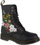 Dr. Martens 1490 Floral Vrouwen Zwart Laarzen - Thumbnail 3
