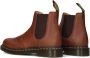 Dr. Martens Bruine Leren Chelsea Laarzen met Tech Stof Brown Heren - Thumbnail 1