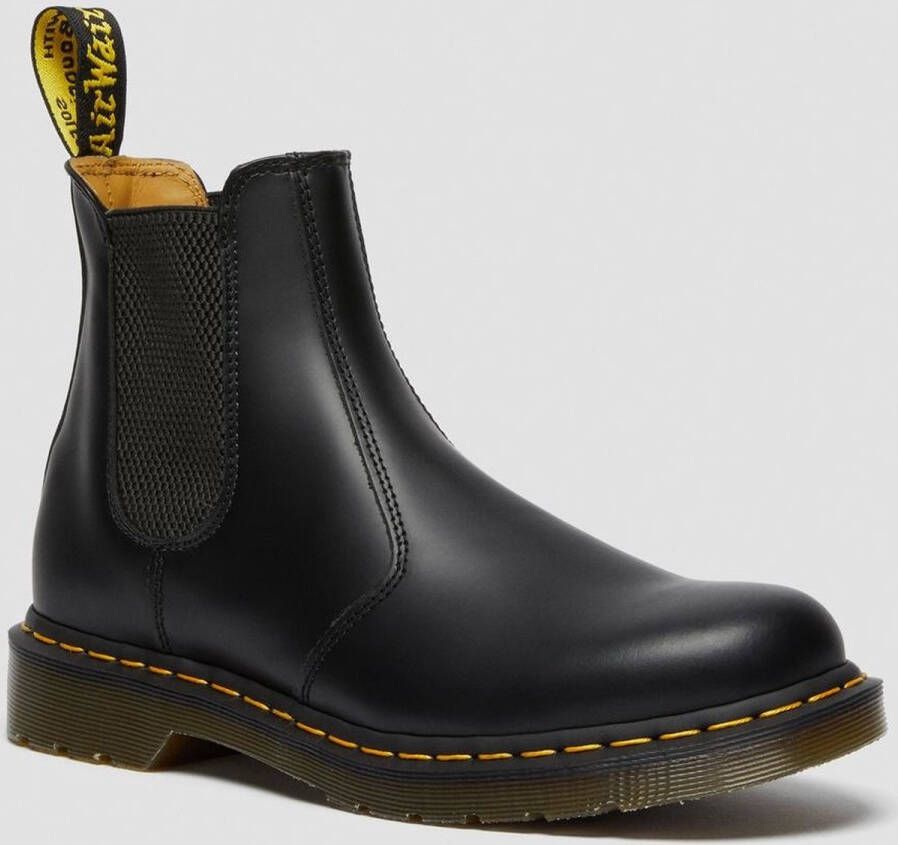Dr. Martens Klassieke Chelsea-laarzen van glad leer met gele stiksels en AirWair-logo Black - Foto 5
