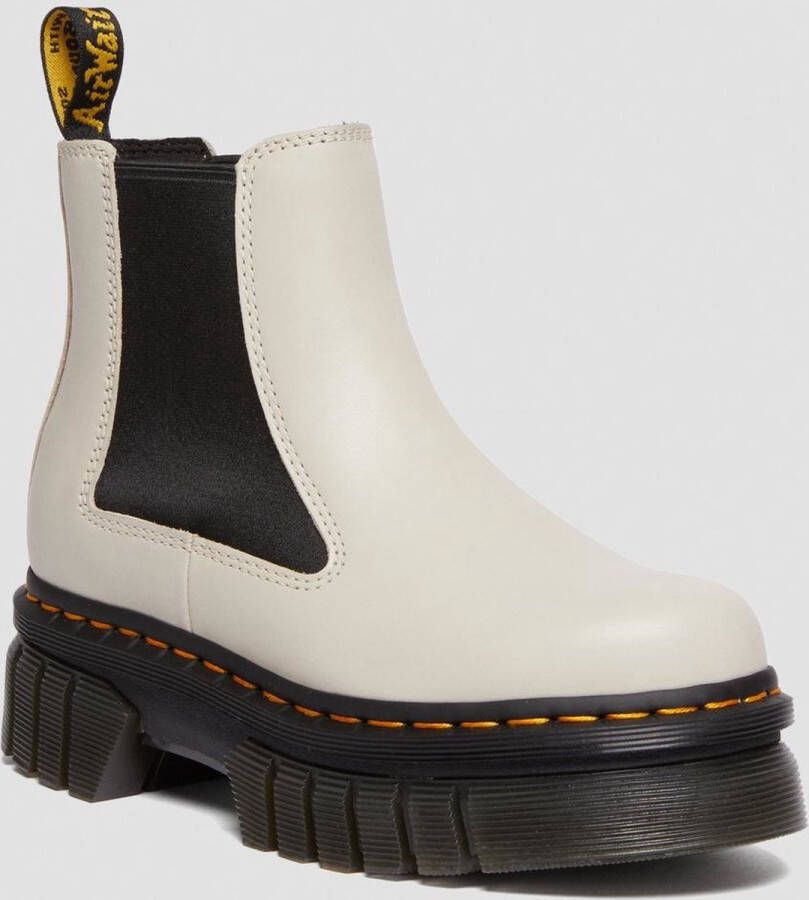 Dr. Martens Audrick Platform Chelsea Grey Nappa Lux Boots