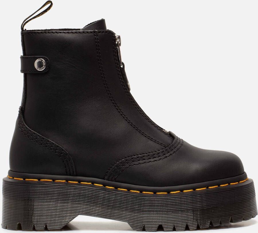 Dr. Martens Zwarte Plateauboots met Rits Gratis Verzending Zwart Dames