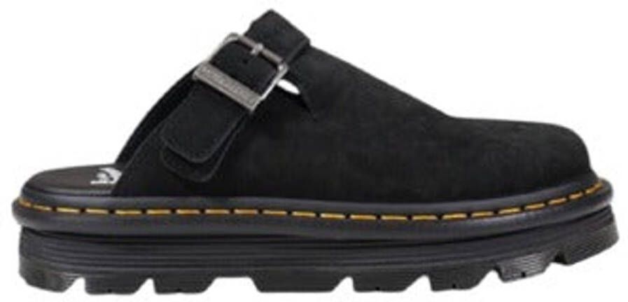 Dr. Martens ZebZag Suede Mules Black- Black